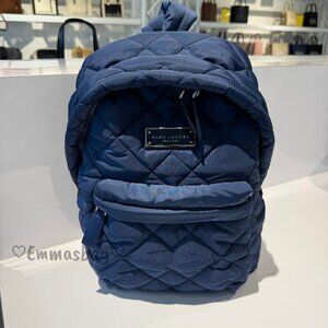 Marc Jacobs Quilted Nylon Small Backpack Azure Blue M0011321 $225 MARC JACOBS Quilted Nylon Backpack Azure Blue M0011321 main image 3